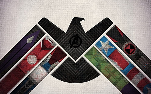 Marvel Avengers цифровые обои, Железный Человек, Тор, Капитан Америка, Халк, Черная Вдова, Соколиный Глаз, Комиксы Marvel, Мстители, Орел, S.H.I.E.L.D., HD обои HD wallpaper
