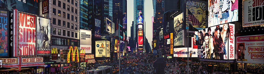paisaje de la ciudad, Times Square de Nueva York, paisaje urbano, ciudad, ciudad de Nueva York, EE.UU., Fondo de pantalla HD HD wallpaper