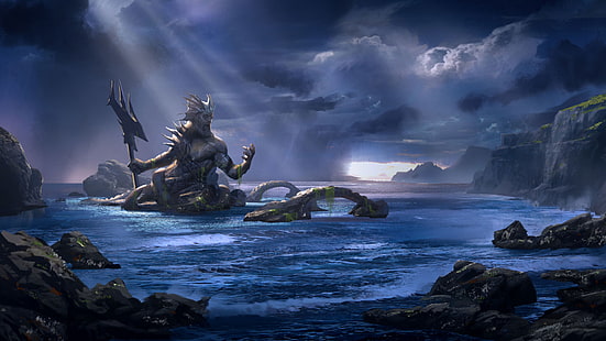 God of War Ascension Poseidon, ascensión, poseidon, Fondo de pantalla HD HD wallpaper