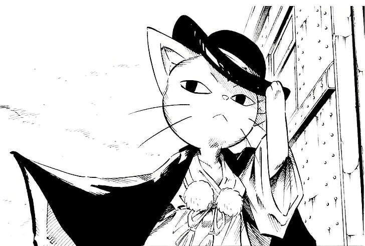 Illustration der Katze, Anime, Katze, Zeichnung, HD-Hintergrundbild