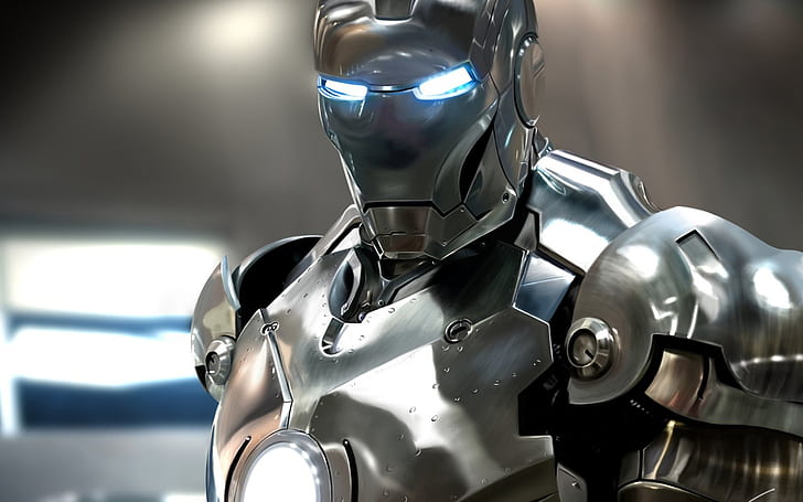 Máquina de guerra do Iron Man 2, homem de ferro cinza, robô, ferro, filme, ação, herói, vilão, HD papel de parede