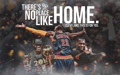 LeBron James-2016 NBA Poster HD Wallpaper, Cleveland Cavaliers LeBron James 23, Sfondo HD HD wallpaper
