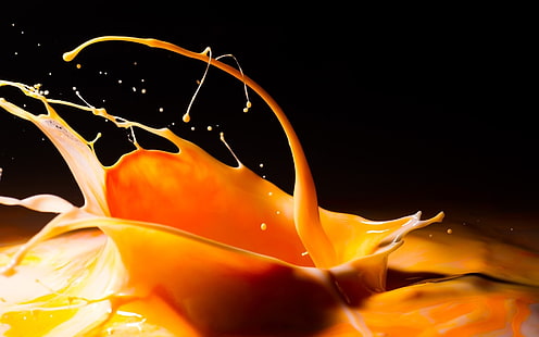 عصير ، سبلاش ، برتقال ، مانجو، خلفية HD HD wallpaper