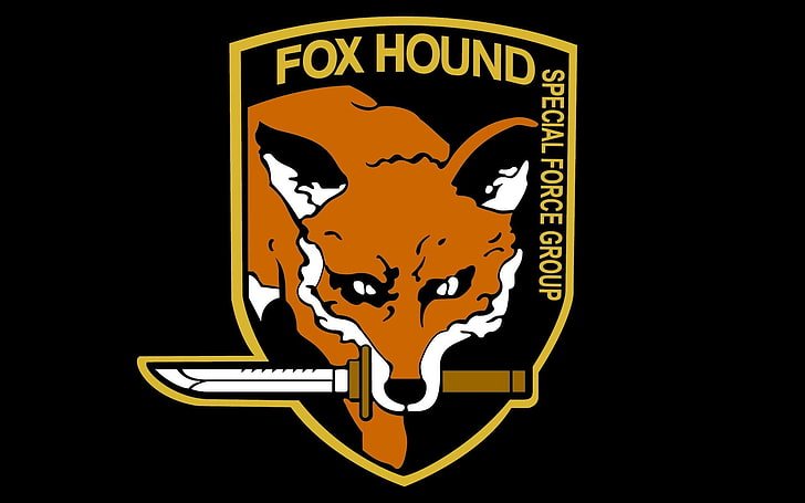 Logotipo da Fox Hound, Metal Gear Solid, raposa, videogames, HD papel de parede
