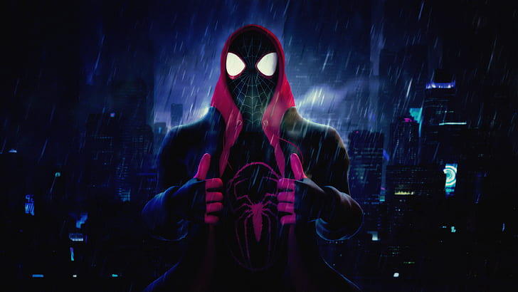 Филм, Spider-Man: Into The Spider-Verse, Marvel Comics, Miles Morales, Spider-Man, HD тапет
