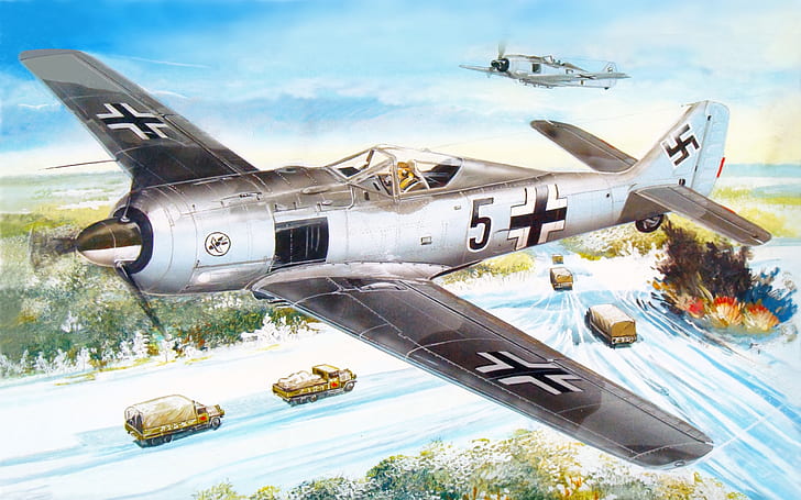 Airplane Painting Art Focke Wulf Fw 190a Flight Cross Aviation Wallpapers And Photos 339178, HD wallpaper