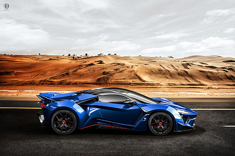 Benoit Fraylon, синие автомобили, авто, средство передвижения, дорога, Фенир Суперспорт, HD обои HD wallpaper