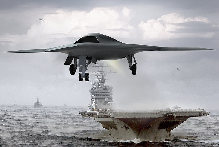 porte-avions, X-47B, militaire, navire, avion, avion militaire, véhicule, Fond d'écran HD
