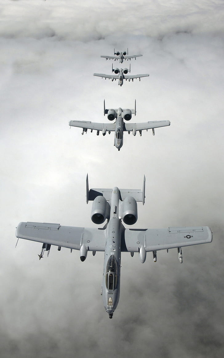 Fairchild A-10 Thunderbolt II, flygplan, militärflygplan, stående display, HD tapet, telefon tapet