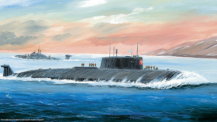 kapal selam hitam, Angkatan Laut, kapal selam, Liga Premier, atomik, Kursk, Wallpaper HD