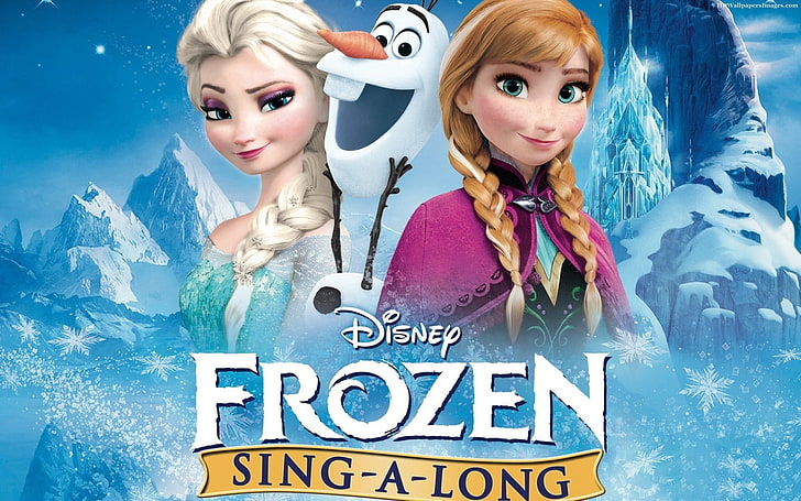 Disney Frozen Elsa and Anna wallpaper, Frozen (film), Olaf, Princess Anna, Princess Elsa, film, film d'animazione, Sfondo HD