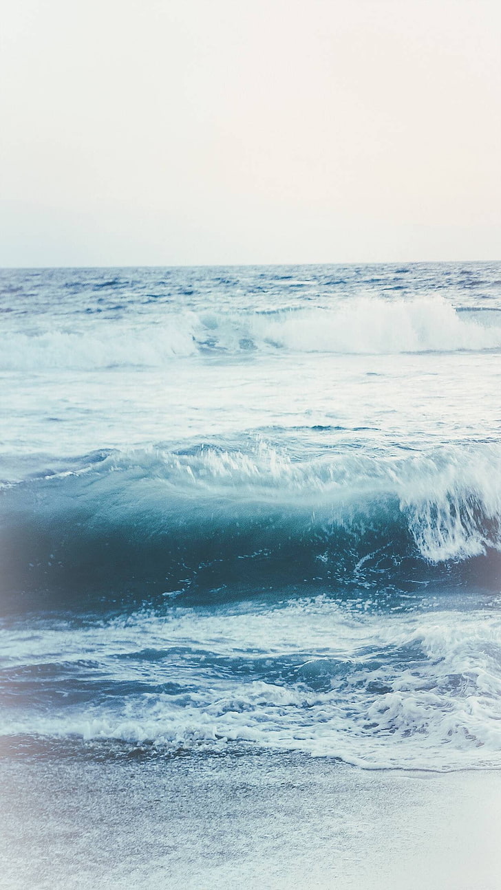 أمواج البحر ، نمط ، عمودي ، عرض عمودي ، فن رقمي، خلفية HD، خلفية الهاتف