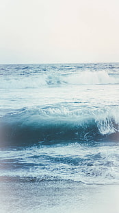 أمواج البحر ، نمط ، عمودي ، عرض عمودي ، فن رقمي، خلفية HD HD wallpaper