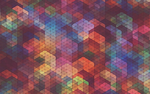 papier peint numérique multicolore, Simon C.Page, motif, coloré, art numérique, Fond d'écran HD HD wallpaper