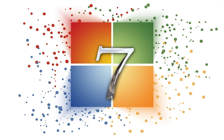 Windows Seven Dots, Microsoft Windows 7 illustration, Computers, Windows 7, computer, HD wallpaper