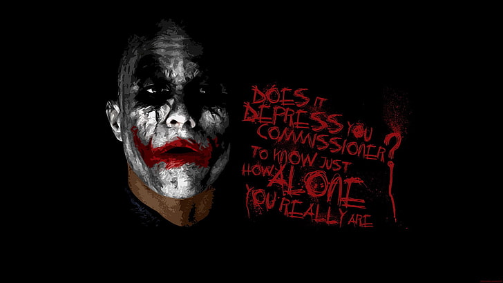 Heath Ledger Joker Hintergrundbild, Anime, Joker, Typografie, MessenjahMatt, The Dark Knight, HD-Hintergrundbild
