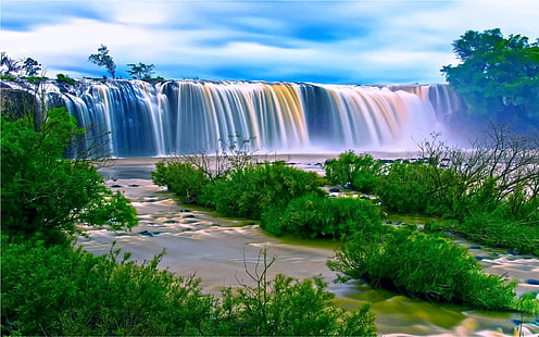 Dry Nur Красив водопад във Виетнам Hd Изтегляне на тапет за Windows 2560 × 1600, HD тапет HD wallpaper