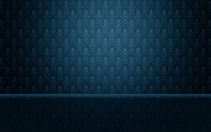 Blue vintage pattern, blue and white wall art, abstract, 1920x1200, pattern, vintage, HD wallpaper