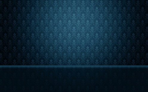 Niebieski wzór vintage, niebiesko-biała grafika ścienna, abstrakcja, 1920x1200, wzór, vintage, Tapety HD HD wallpaper