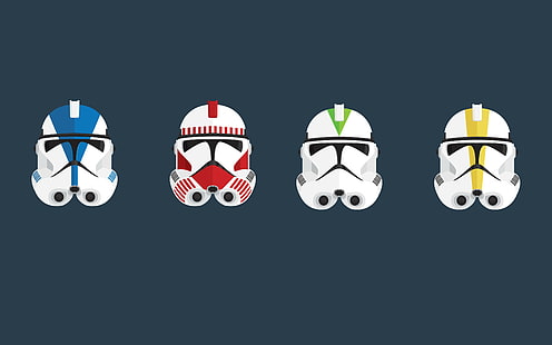 Звездные войны, командир клонов, шлем, минимализм, солдат-клон, HD обои HD wallpaper