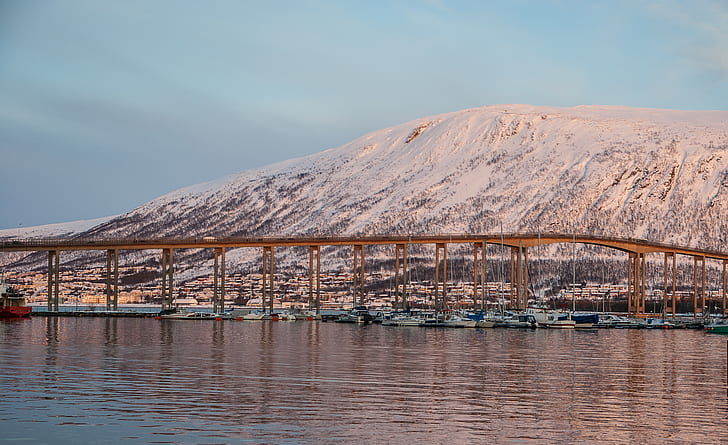 Noruega, Tromso, Ponte, HD papel de parede