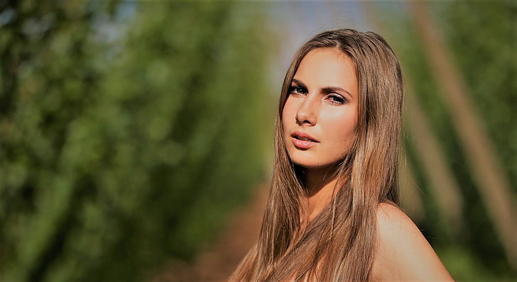 Conny Lior, model, women, face, looking at viewer, women outdoors, HD wallpaper