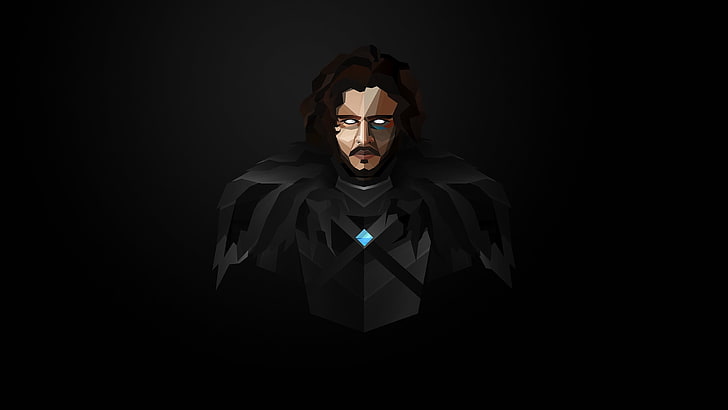 Mann im schwarzen Umhang digitale Tapete, Minimalismus, Game of Thrones, Kunstwerk, HD-Hintergrundbild
