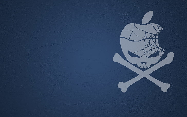 logotipos de pirataria mac da apple azul, 1920x1200 Tecnologia Apple HD Art, Blue, Apple Inc., HD papel de parede