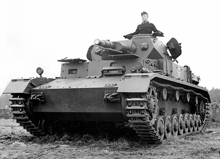 Wehrmacht, Panzer IV, Втората световна война, военен, танк, войник, на открито, военно превозно средство, монохромен, шапка, мъже, изглед отпред, HD тапет