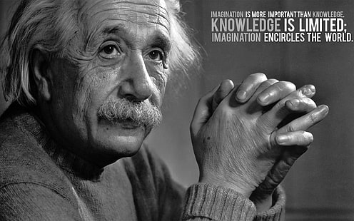 Albert Einstein Black & White อัจฉริยะเก่าคณิตศาสตร์ฟิสิกส์, วอลล์เปเปอร์ HD HD wallpaper