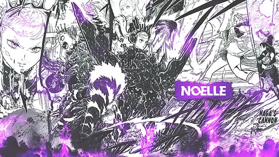 manga, collage, anime girls, armure, Noelle Silva, Fond d'écran HD HD wallpaper
