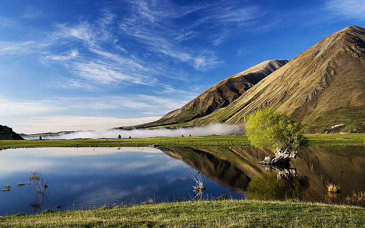 콜리지 호수 뉴질랜드 HD, 자연, 풍경, 호수, 새로운, 뉴질랜드, 콜리지, HD 배경 화면