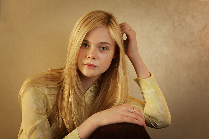 blondine, schauspielerin, porträt, elle fanning, HD-Hintergrundbild