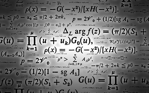 texte noir sur fond gris, mathématiques, formule, équations, science, Fond d'écran HD HD wallpaper