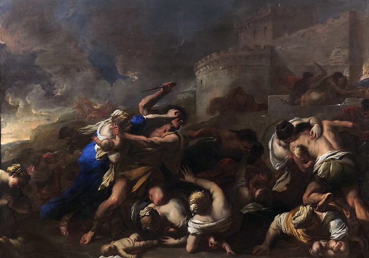 resim, mitoloji, Luca Giordano, Masumların Katliamı, HD masaüstü duvar kağıdı