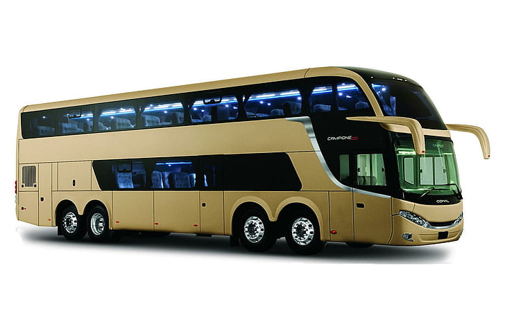 2012 Comil Campione DD, yellow double decker bus, cars, 1920x1200, comil campione, HD wallpaper