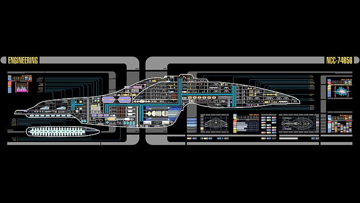 Star Trek Uss Voyager Lcars, Fondo de pantalla HD