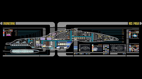 Star Trek Uss Voyager Lcars, Fondo de pantalla HD HD wallpaper