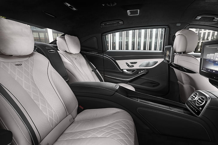 VR10, intérieur, Salon de Genève 2016, Mercedes-Maybach S 600 Guard, berline, Fond d'écran HD