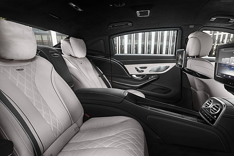 VR10, interior, Geneva Auto Show 2016, Mercedes-Maybach S 600 Guard, sedan, HD wallpaper HD wallpaper