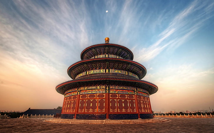 天の寺院中国風景写真w Hd壁紙無料ダウンロード Wallpaperbetter