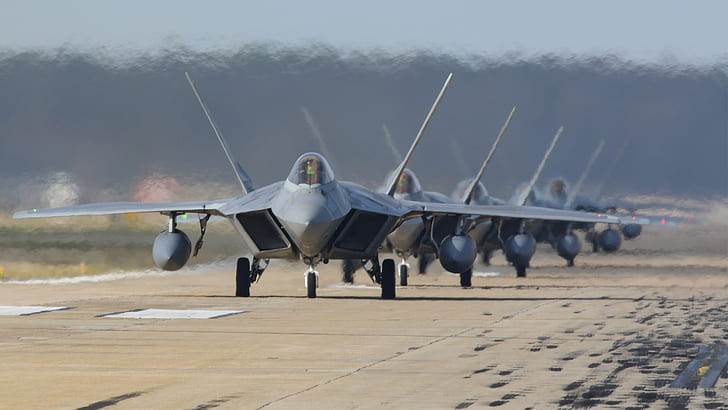 Avions de chasse, Lockheed Martin F-22 Raptor, Avion, Avion de chasse, Avion de guerre, Fond d'écran HD