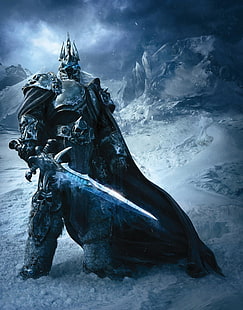 Sfondo di World of Warcraft Arthas Lich King, World of Warcraft: Wrath of the Lich King, World of Warcraft, Arthas, Sfondo HD HD wallpaper