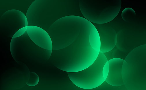 Зелени големи мехурчета, Aero, цветни, зелени, мехурчета, HD тапет HD wallpaper