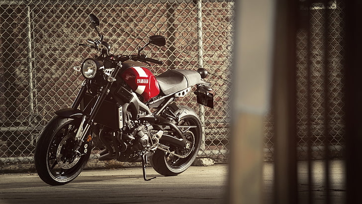 streetfighter (bike), motorcycle, Yamaha, XSR900, red, brown, HD wallpaper