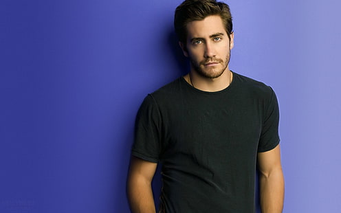 t-shirt girocollo nera da uomo, sfondo, attore, maschio, Principe di Persia, Jake Gyllenhaal, bruna, Sfondo HD HD wallpaper