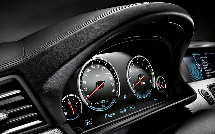 2012 BMW F10 M5 5, black vehicle dashboard, 2012, cars, HD wallpaper