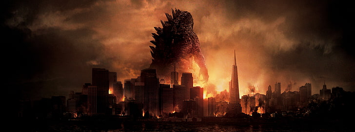 Godzilla, Godzilla tapeta cyfrowa, filmy, inne filmy, potwór, Godzilla, science fiction, 2014, Tapety HD