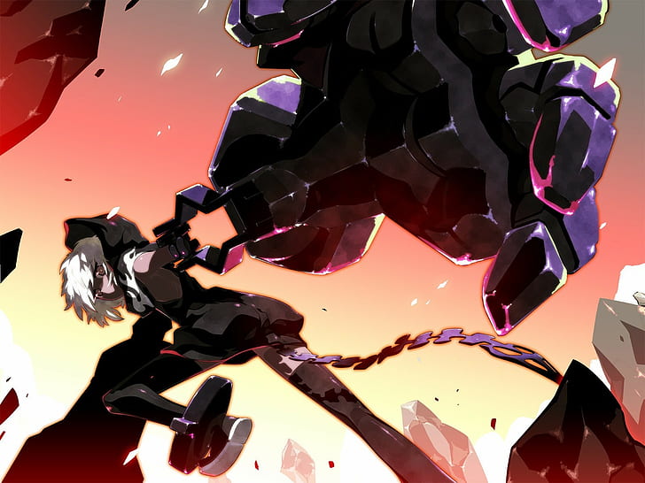 Black Rock Shooter, Strength (Black Rock Shooter), anime girls, anime, HD wallpaper