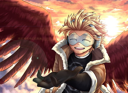 อะนิเมะ, My Hero Academia, Hawks (Boku No Hero Academia), วอลล์เปเปอร์ HD HD wallpaper